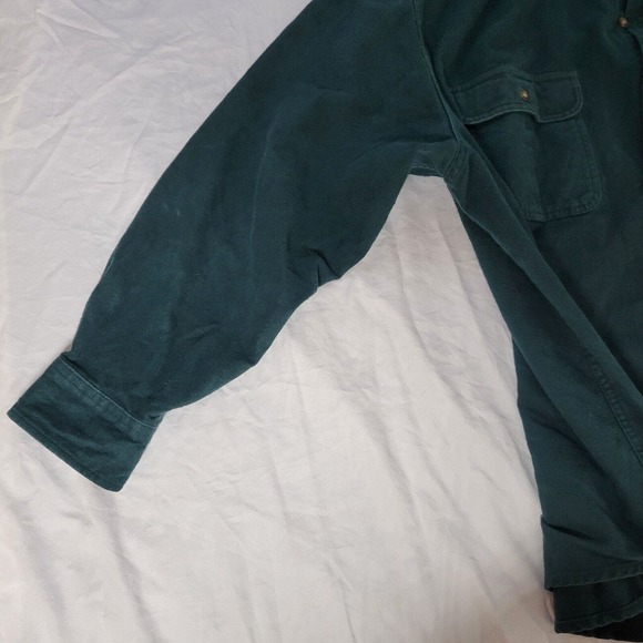 Cabelas Green Shirt Long Sleeve Jacket Size 2XL Hunting Outdoor Fish Button Up - Picture 9 of 16